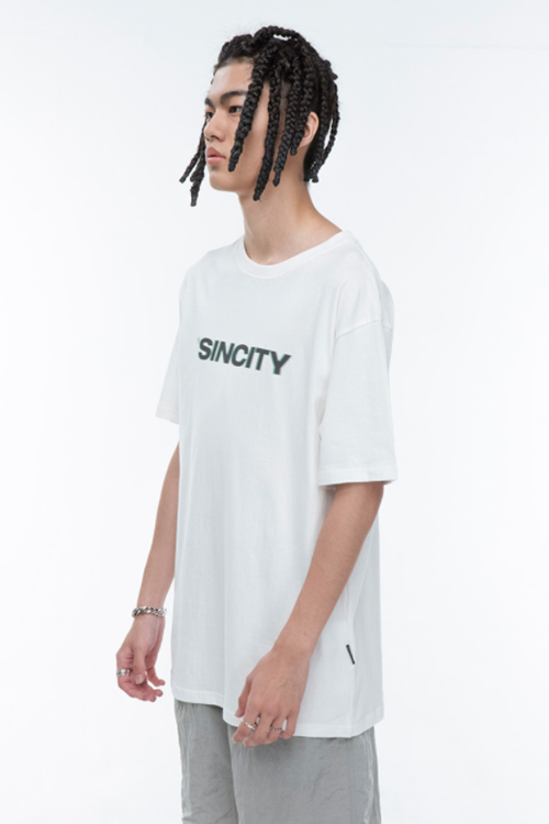 SINCITY (シンシティ) Hologram logo t-shirt White