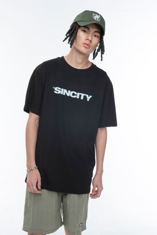 SINCITY (シンシティ) Hologram logo t-shirt Black