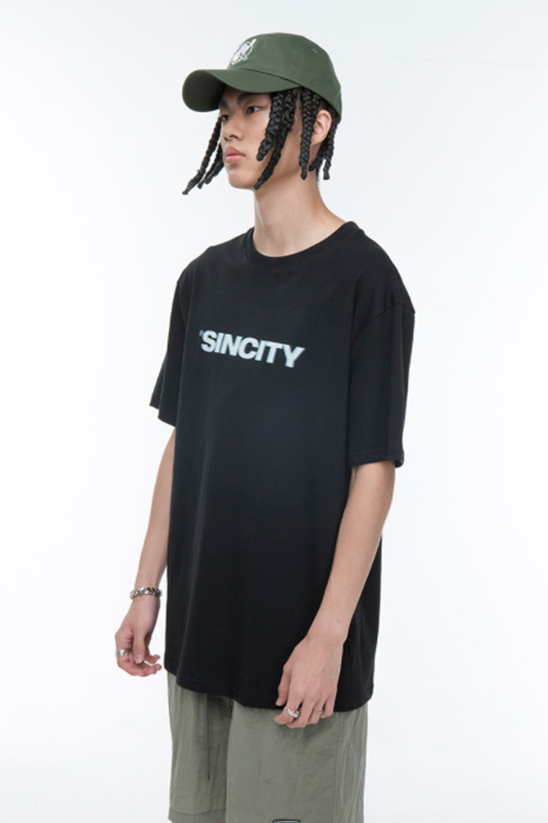 SINCITY (シンシティ) Hologram logo t-shirt Black