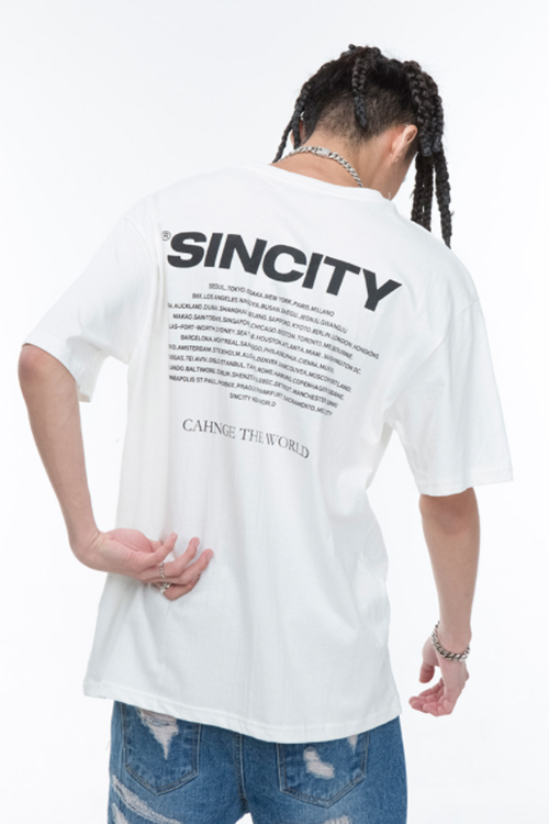 SINCITY (シンシティ) world tour T-shirt White