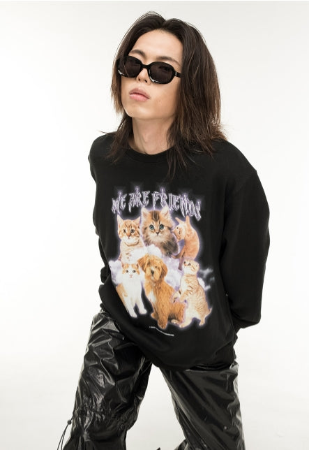 VLDS (ブラディス) WAF cat sweatshirt Black