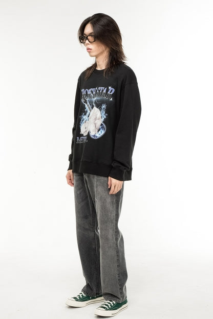 VLDS (ブラディス) Rockstar cat sweatshirt