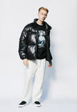 セイントペイン(SAINTPAIN)  SP SHORT PADDING JUMPER-GLOSSY BLACK