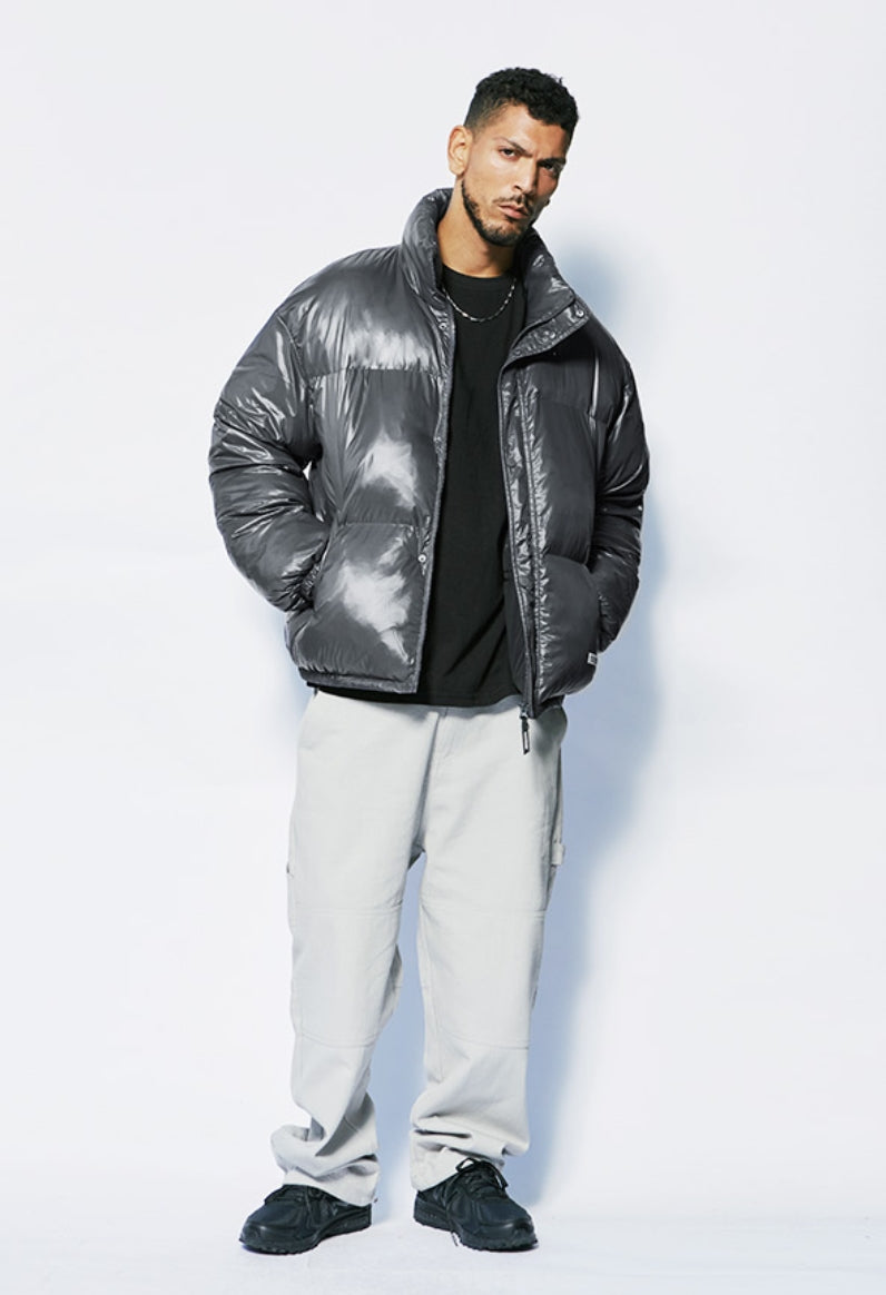 セイントペイン(SAINTPAIN)  SP SHORT PADDING JUMPER-GLOSSY CHARCOAL