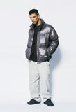 セイントペイン(SAINTPAIN)  SP SHORT PADDING JUMPER-GLOSSY CHARCOAL