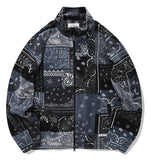 セイントペイン(SAINTPAIN) SAINTPAIN X QUIETIST PAISLEY MIX POLAR FLEECE JACKET-BLACK