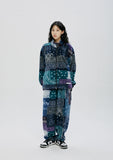 セイントペイン(SAINTPAIN) SAINTPAIN X QUIETIST PAISLEY MIX POLAR FLEECE JACKET-BLUE
