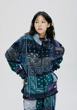 セイントペイン(SAINTPAIN) SAINTPAIN X QUIETIST PAISLEY MIX POLAR FLEECE JACKET-BLUE