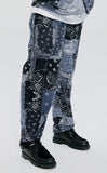 セイントペイン(SAINTPAIN) SAINTPAIN X QUIETIST PAISLEY MIX POLAR FLEECE PANTS-BLACK