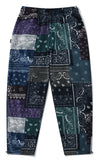 セイントペイン(SAINTPAIN) SAINTPAIN X QUIETIST PAISLEY MIX POLAR FLEECE PANTS-BLUE