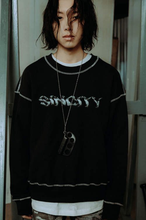 SINCITY (シンシティ) SINCITY METAL LOGO SWEAT SHIRT DARK GREY