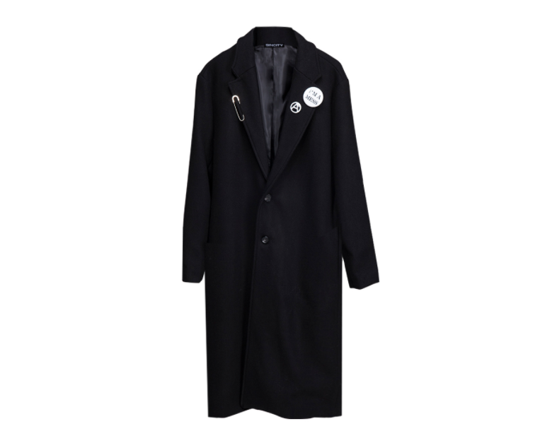 SINCITY (シンシティ) MESS wool-coat Black