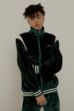 SINCITY (シンシティ) velvet varsity track-top green