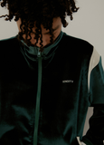 SINCITY (シンシティ) velvet varsity track-top green