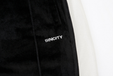 SINCITY (シンシティ) velvet varsity trackpants black
