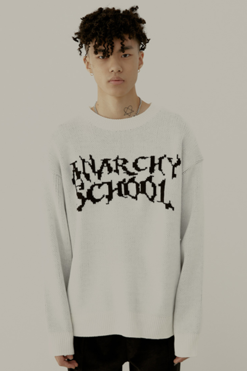 SINCITY (シンシティ) Anarchy heavy knit sweater white