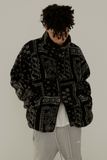 SINCITY (シンシティ) paisley Boa fleece black