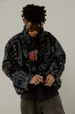 SINCITY (シンシティ) paisley Boa fleece navy