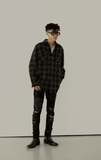 SINCITY (シンシティ) tweed shirt jacket black