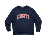 SINCITY (シンシティ) hologram college sweatshirt Navy