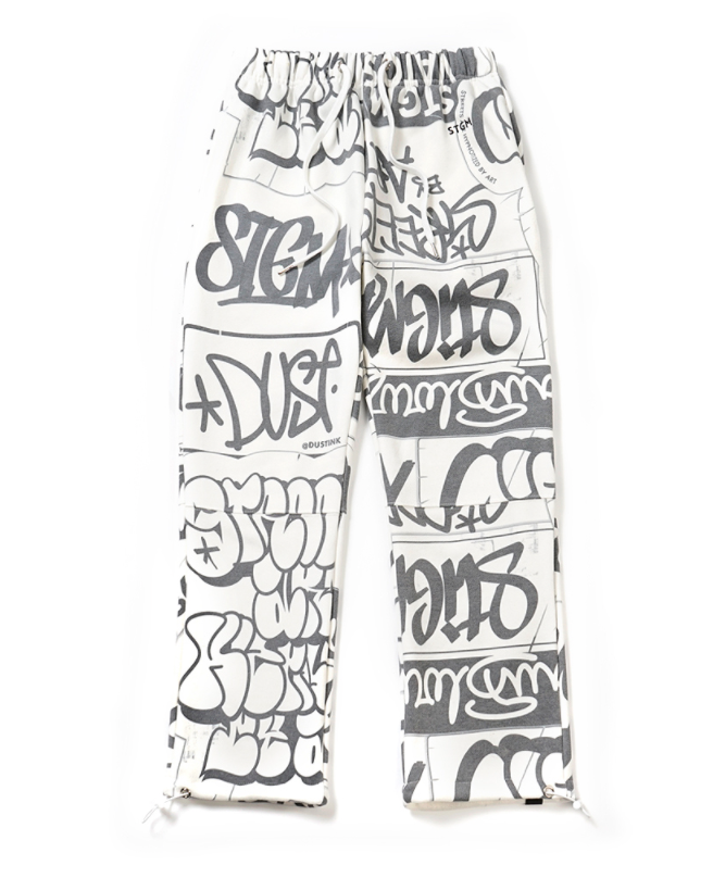 STIGMA(スティグマ)  21 GRAFFITI HEAVY SWEAT JOGGER PANTS WHITE MULTI