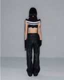 nache(ナチェ)   NEEDLEWORK LEATHER PANTS (UNISEX)