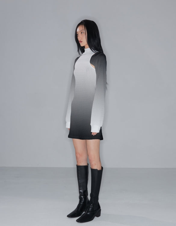 nache(ナチェ)  GRADATION TWIST KNIT DRESS