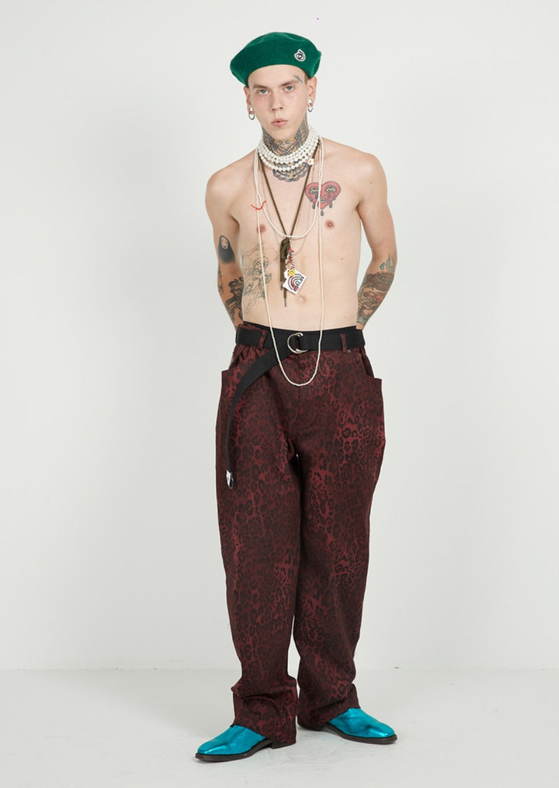 FM91.02 (エフエム91.02) 3 BUTTONS CLUB PANTS_LEOPARD