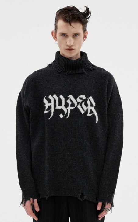 MMIC(エムエムアイシー) DESTROYED EMBLEM PULLOVER