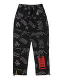 STIGMA(スティグマ)  STITCHED TYPO HEAVY SWEAT JOGGER PANTS BLACK MULTI