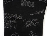 STIGMA(スティグマ)  STITCHED TYPO HEAVY SWEAT JOGGER PANTS BLACK MULTI