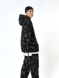 STIGMA(スティグマ)  STITCHED TYPO OVERSIZED HEAVY SWEAT HOODIE BLACK MULTI