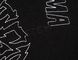 STIGMA(スティグマ)  STITCHED TYPO OVERSIZED HEAVY SWEAT HOODIE BLACK MULTI