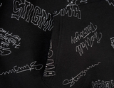 STIGMA(スティグマ)  STITCHED TYPO OVERSIZED HEAVY SWEAT HOODIE BLACK MULTI