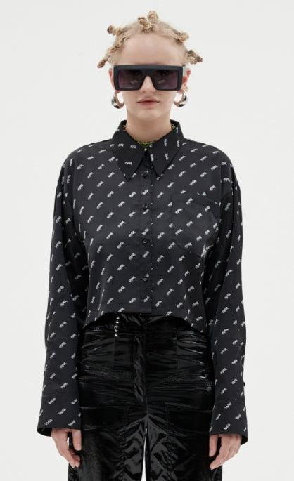 MMIC(エムエムアイシー) SATIN HYPER LOGO SHORT SHIRT