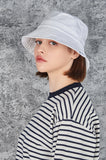 VARZAR(バザール) Monogram Label Color Bucket Hat White