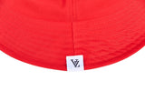 VARZAR(バザール) Monogram Label Color Bucket Hat Red