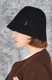 VARZAR(バザール) Stud Logo Knit Bucket Hat Black