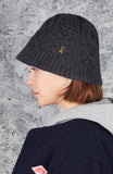 VARZAR(バザール) Stud Logo Knit Bucket Hat Dark Gray