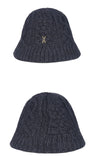 VARZAR(バザール) Stud Logo Knit Bucket Hat Dark Gray