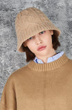 VARZAR(バザール) Stud Logo Knit Bucket Hat Beige