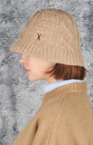 VARZAR(バザール) Stud Logo Knit Bucket Hat Beige