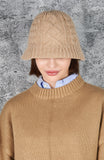 VARZAR(バザール) Stud Logo Knit Bucket Hat Beige