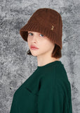 VARZAR(バザール) Stud Logo Knit Bucket Hat Brown