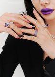 BLACKPURPLE (ブラックパープル) [blacklabel] Big Wedding Cubic Ring.
