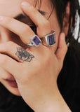 BLACKPURPLE (ブラックパープル) [blacklabel] Side twist square ring.