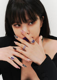 BLACKPURPLE (ブラックパープル) [blacklabel] Side twist square ring.