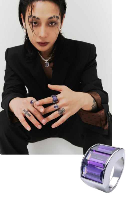 BLACKPURPLE (ブラックパープル) [blacklabel]Felix Big Cubic Ring