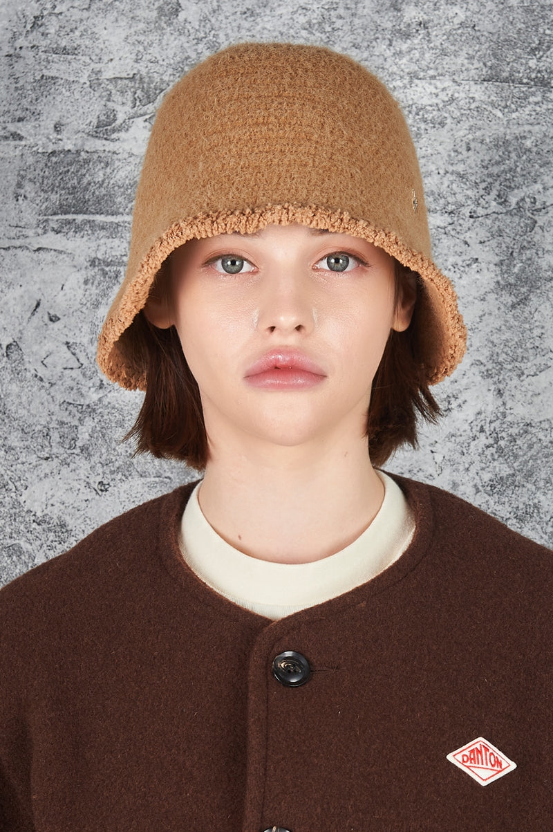 VARZAR(バザール) VZ Stud Wool Bucket Hat Beige