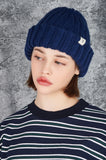 VARZAR(バザール) Monogram Label Long Beanie Navy